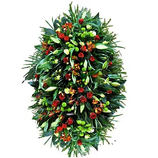 Ритуальный венок из живых цветов "Фантазийный 3"